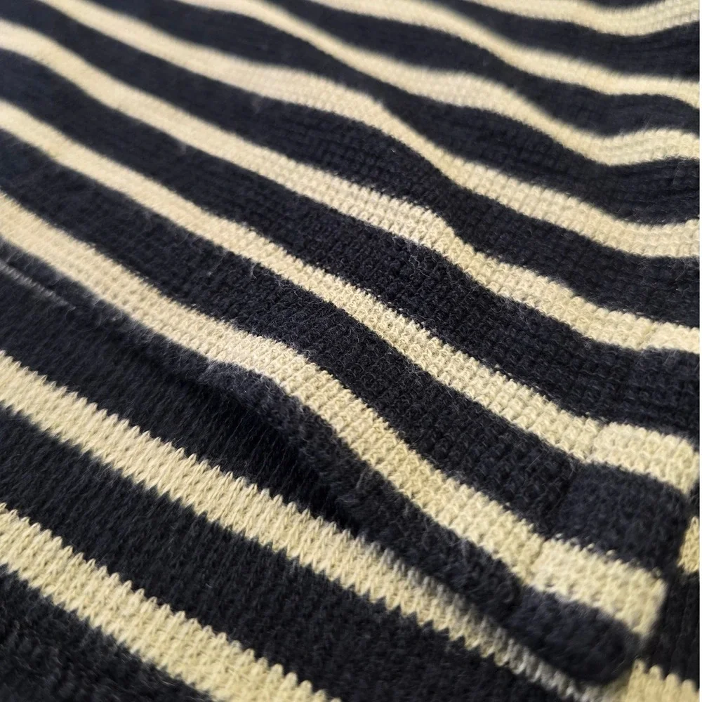 Polo Ralph Lauren Striped Polo Shirt Men Large Black Yellow Short Sleeve